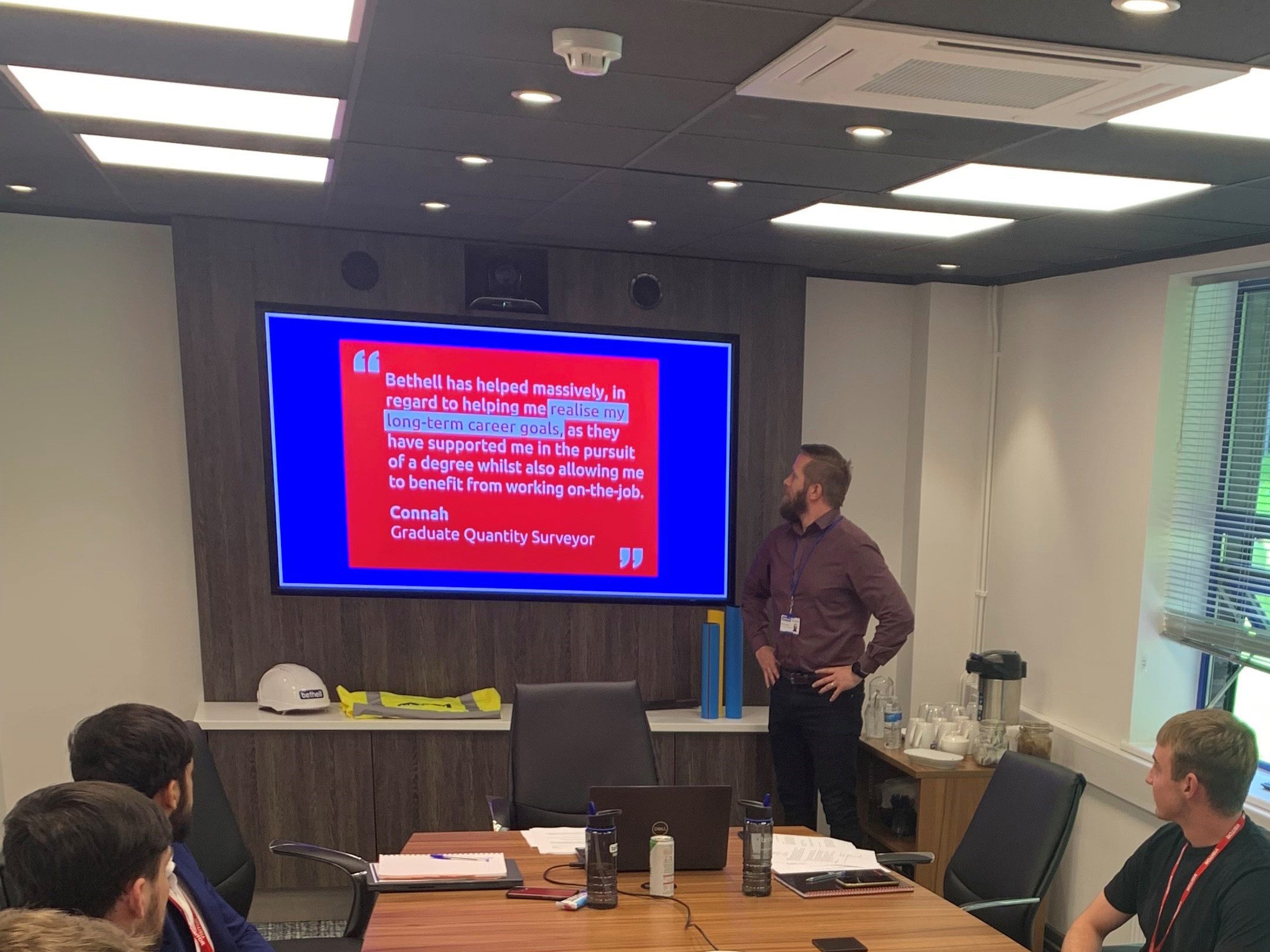 Bethell staff member delivers a training session to a group of students
