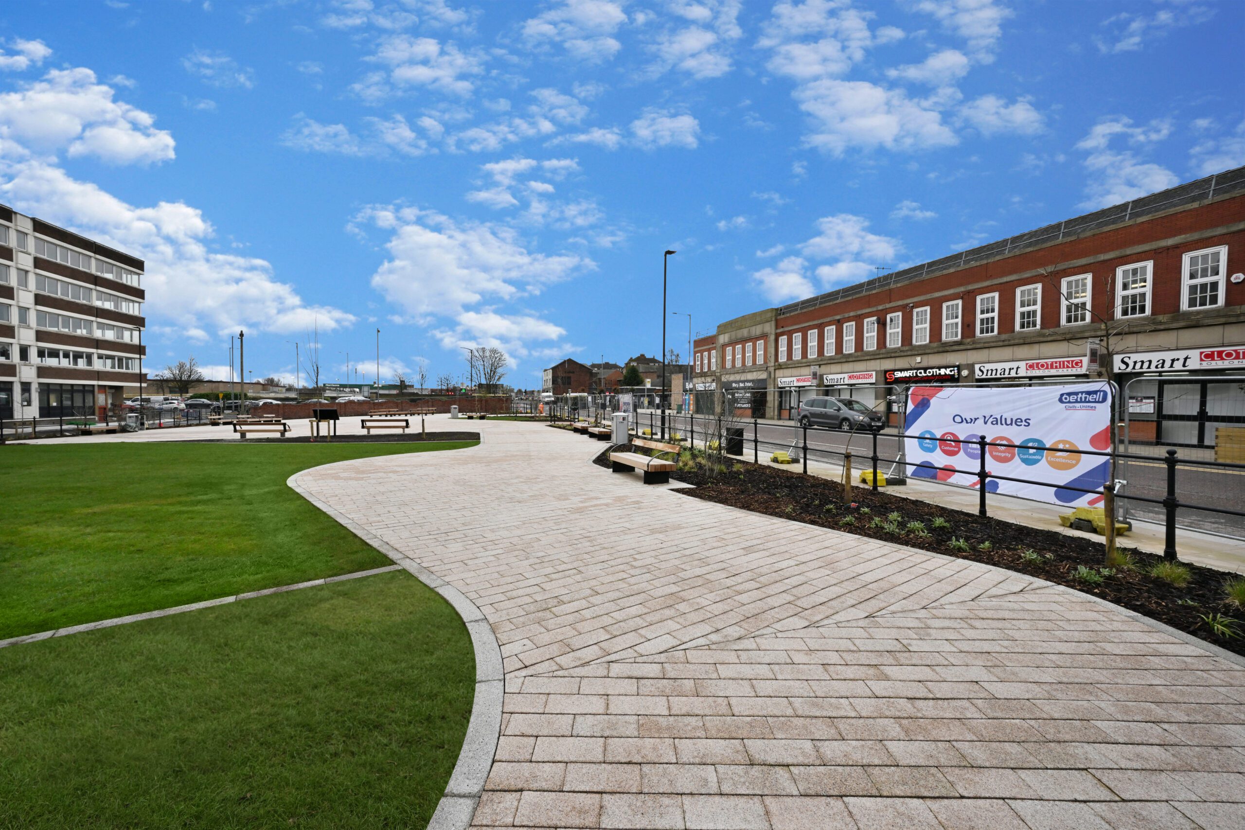 A public park in a town centre