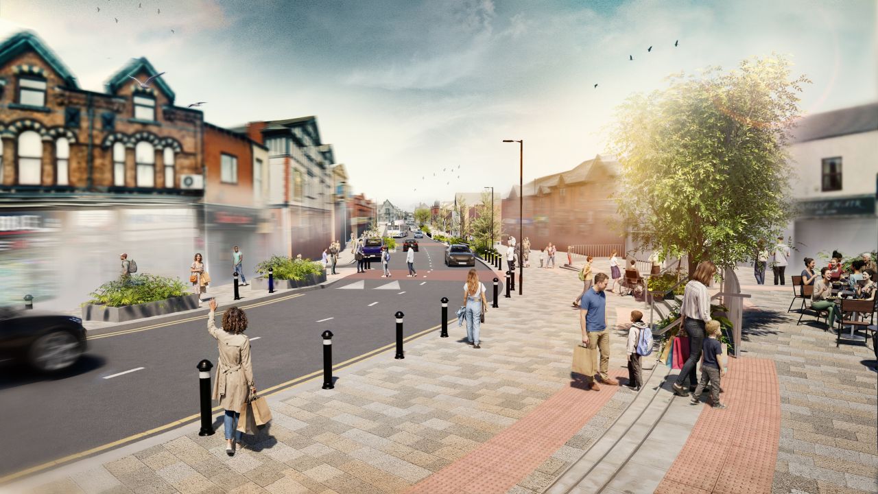 Artist's impression of a town